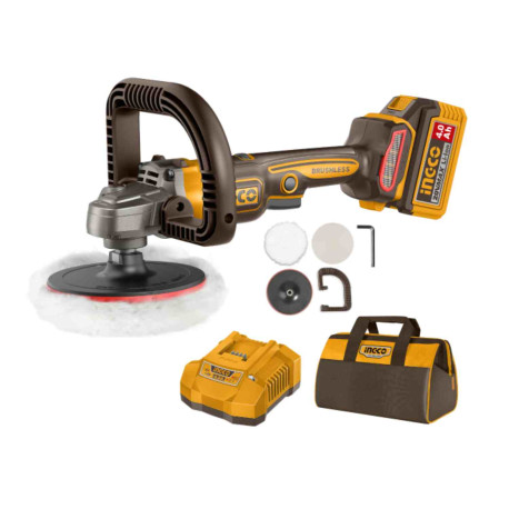 Polisseuse sans fil ING-CO - 20V - Ø180mm - M14 - Max 2500 tr/min - Sans batterie ni chargeur