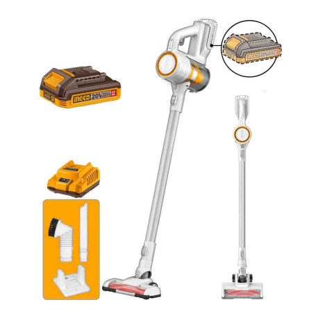 Aspirateur balai sans fil ING-CO- 20V - 0,8L - Avec Starter Pack 2.0 Ah