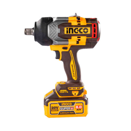Clé à choc sans fil ING-CO - 20V - 1750Nm - 3 douilles fournies - Sans batterie ni chargeur