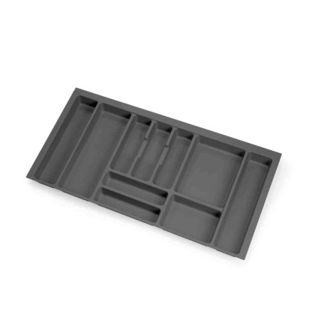 Range-couverts Optima Emuca - Pour tiroirs Vertex/Concept - Largeur 900mm - Plastique - Anthracite