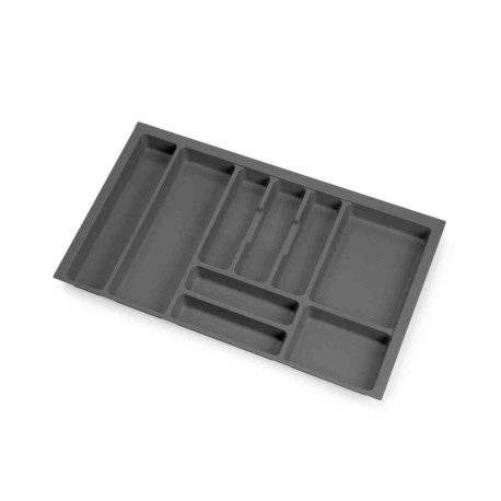 Range-couverts Optima Emuca - Pour tiroirs Vertex/Concept - Largeur 800mm - Plastique - Anthracite