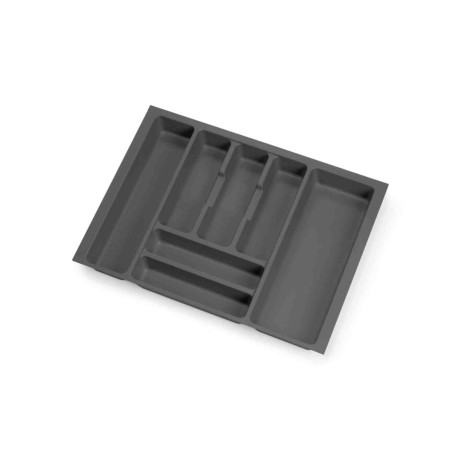 Range-couverts Optima Emuca - Pour tiroirs Vertex/Concept - Largeur 600mm - Plastique - Anthracite