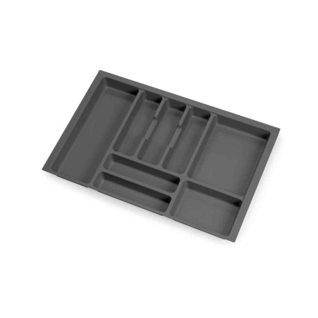 Range-couverts Optima Emuca - Pour tiroirs Vertex/Concept - Largeur 700mm - Plastique - Anthracite