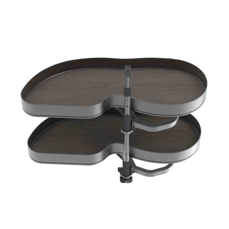 Systéme d’angle extractible Lake Harmony Emuca - Pour meuble de cuisine - Gauche - Hauteur réglable - Anthracite