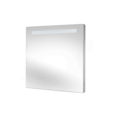 Miroir de salle de bains rectangulaire Pegasus Emuca - Avec éclairage LED frontal - 60x70cm - 6W - Alu et verre