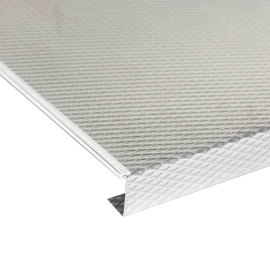 Fonds protecteur aluminium Emuca - Pour panneau épaisseur 16mm - 968 x 580mm - Gris