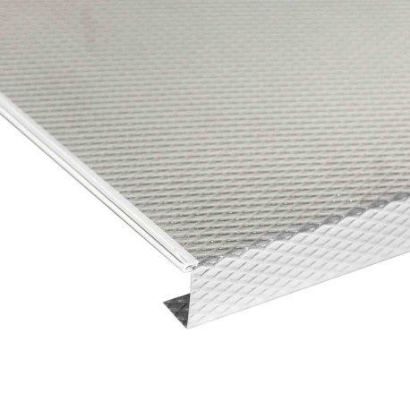 Fonds protecteur aluminium Emuca - Pour panneau épaisseur 16mm - 968 x 580mm - Gris
