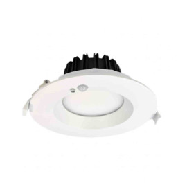 Downlight encastré ZEF Be-Led - 13-18W - 3CCT - IP54 façade - Blanc - Avec détecteur IR