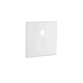 Collerette magnétique carrée Be-Led - Ouverture ligne - Pour encastré mural EYE II Sensor - Blanc