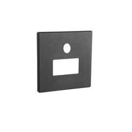 Collerette magnétique carrée Be-Led - Ouverture rectangle - Pour encastré mural EYE II Sensor - Noir