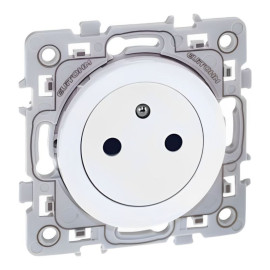 Lot de 50 prises 2P+T Square Eur'Ohm - 16A - Blanc