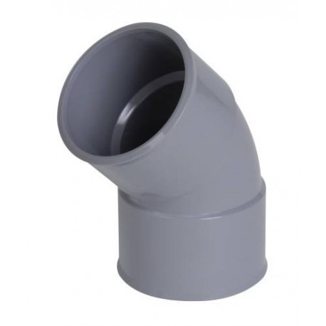 Raccord évacuation coude simple femelle 45° 50mm