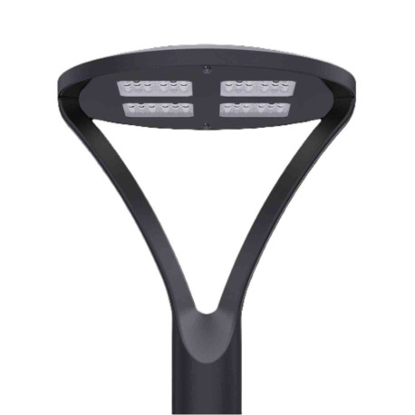 Lanterne extérieure ORO Be-Led - 30/40/60W - 3CCT - IP66 - Noir - Diffuseur asymétrique