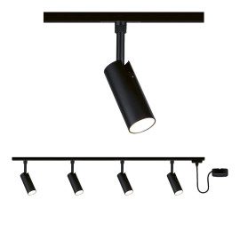 Kit de démarrage Tubo - Alimentation déportée - URail Paulmann - Noir