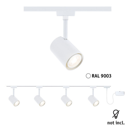 Kit de démarrage Luxe - Alimentation déportée - URail Paulmann - Blanc