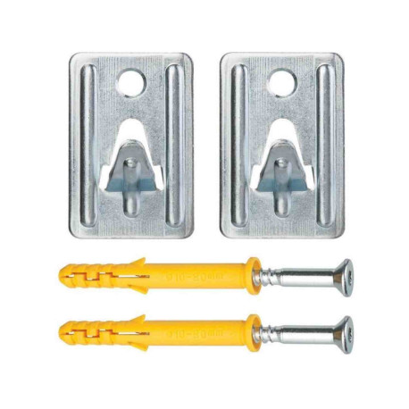 Kit universel d'accroche murale Ariston - Pour chauffe-eau Velis - 2 crochets - Acier inoxydable