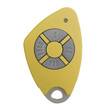 Télécommande bi-technologie Mifare Intratone - 4 canaux - 868Mhz - Jaune
