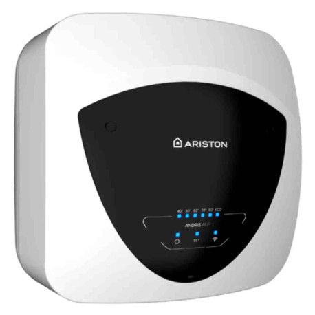 Chauffe-eau électrique sur-évier Andris Elite Wifi Ariston - 30 L - Mural - 2000W - Blanc/noir