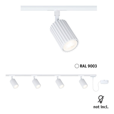 Kit de démarrage Lirena - Alimentation déportée - URail Paulmann - Blanc