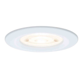 Spot LED encastré Nova GU10 Flat rigide Paulmann - Rond - 4.9W - 2700K - IP44 - Blanc - Non dimmable