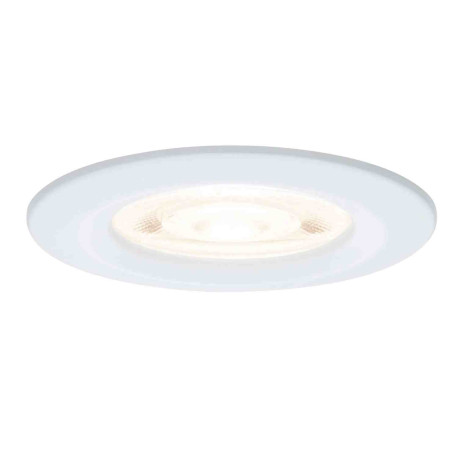 Spot LED encastré Nova GU10 Flat rigide Paulmann - Rond - 4.9W - 2700K - IP44 - Blanc - Non dimmable