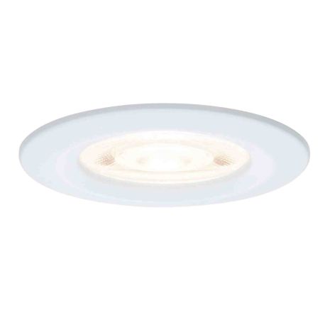 Spot LED encastré Nova GU10 Flat rigide Paulmann - Rond - 4.9W - 4000K - IP44 - Blanc - Non dimmable