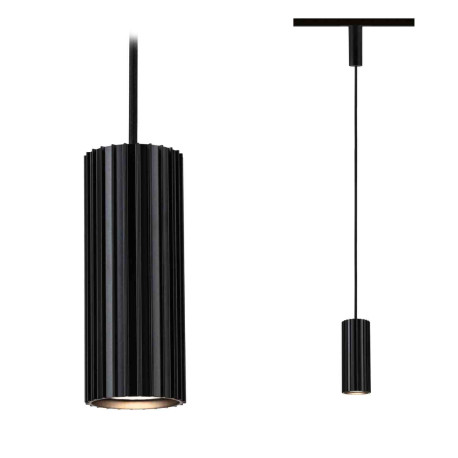 Suspension sur rail Lirena URail Paulmann - GU10 - 10W max - 230V - Noir mat