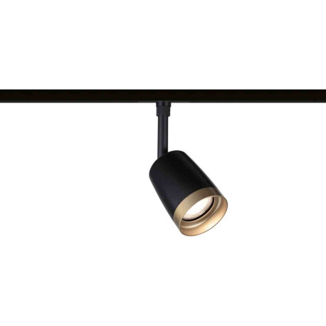Spot sur rail Cover URail Paulmann - GU10 - 10W max - Dimmable - 230V - Noir/ Doré