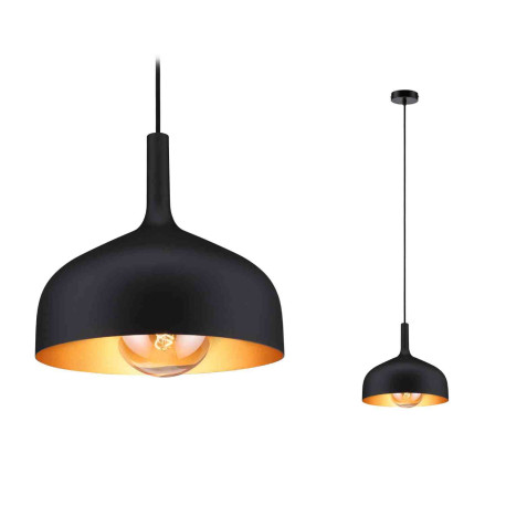 Suspension Embla II Paulmann - E27 - 20W max - IP20 - Noir/Doré