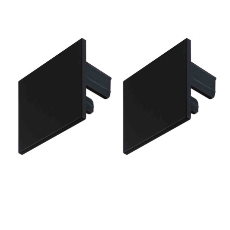 Kit de 2 embouts de finition Linion Paulmann - 40x40x2mm - Plastique - Noir