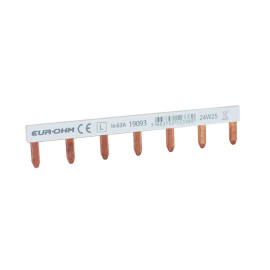 Peigne horizontal 1 pôle RX Protect Eur'Ohm - 7 dents - 63A - Réversible phase/neutre