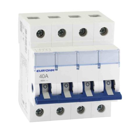Interrupteur sectionneur modulaire 4P RX Protect Eur'Ohm - 4x40A - 4kV - IP20