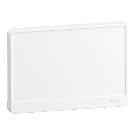 Porte Styl blanche pour panneau de contrôle / bloc de commande et coffret de répartition Resi9 - 18 modules - 1 rangée