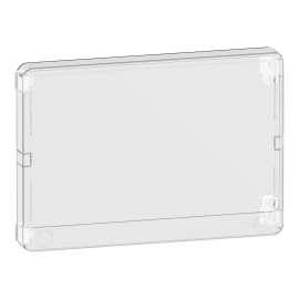 Porte Styl transparente pour panneau de contrôle / bloc de commande et coffret de répartition Resi9 - 18 modules - 1 rangée
