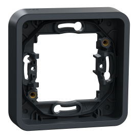 Cadre 1 poste horizontale IP55 IK07 - Encastré - Gris anthracite - Mureva Styl