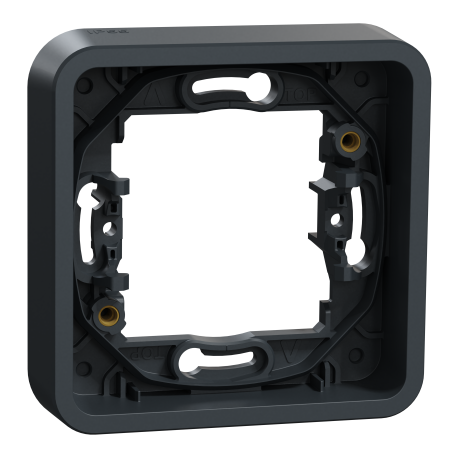 Cadre 1 poste horizontale IP55 IK07 - Encastré - Gris anthracite - Mureva Styl