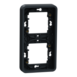 Cadre 2 postes vertical IP55 IK07 - Encastré - Gris anthracite - Mureva Styl