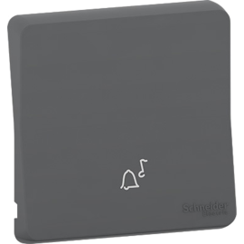 Enjoliveur avec symbôle sonnette IP55 IK07 - Gris anthracite - Mureva Styl