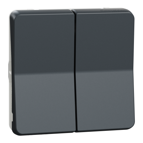 Double va et vient IP55 IK07 - Composable - Gris anthracite - Mureva Styl