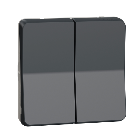 Double va et vient volets roulants IP55 IK07 - Composable - Gris anthracite - Mureva Styl
