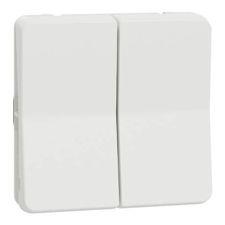 Double va et vient IP55 IK07 - Composable - Blanc - Mureva Styl