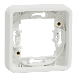 Cadre 1 poste IP55 IK07 - Encastré - Blanc- Mureva Styl