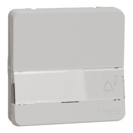 Bouton-poussoir porte-etiquette IP55 IK08 - Composable - Blanc - Mureva Styl