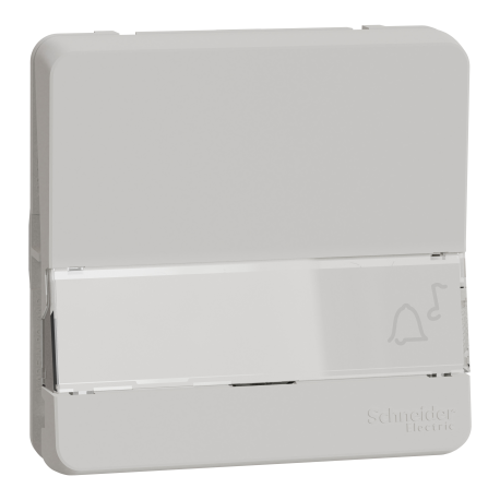 Bouton-poussoir porte-etiquette IP55 IK08 - Composable - Blanc - Mureva Styl