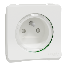 Prise de courant 2P+T IP55 IK08 connexion auto - Composable - Blanc - Mureva Styl