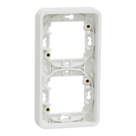 Cadre 2 postes vertical IP55 IK07 - Encastré - Blanc - Mureva Styl