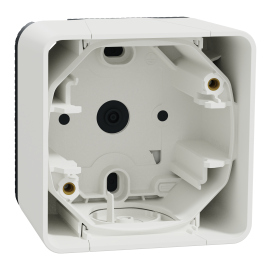 Boîte 1 poste saillie IP55 IK08 - Blanc - Mureva Styl