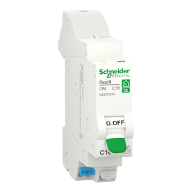 Disjoncteur 16A XE Resi9 Schneider Electric - 1P+N - Courbe C - 3kA - 230V CA - Embrochable