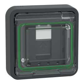 Prise RJ45 Mureva Styl Schneider Electric - Cat.6 - Encastré - Blindé S/FTP - Gris - Complet