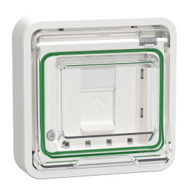 Prise RJ45 Mureva Styl Schneider Electric - Cat.6 - Encastré - Blindé S/FTP - Blanc - Complet